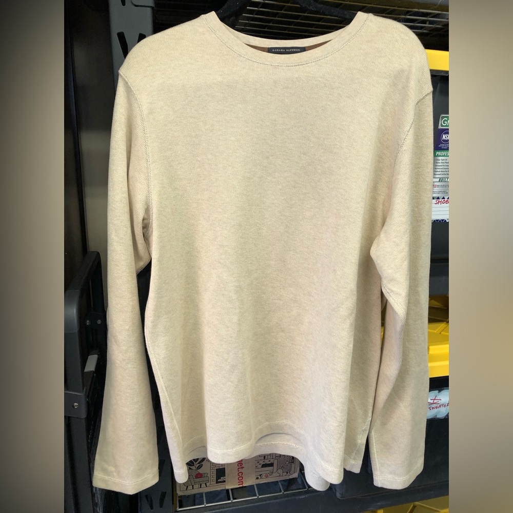 Banana Republic Men's Crewneck Sweater in Light Beige, XL